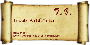 Traub Valéria névjegykártya